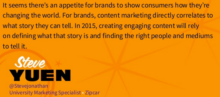 Storytelling with content marketing in 2015 